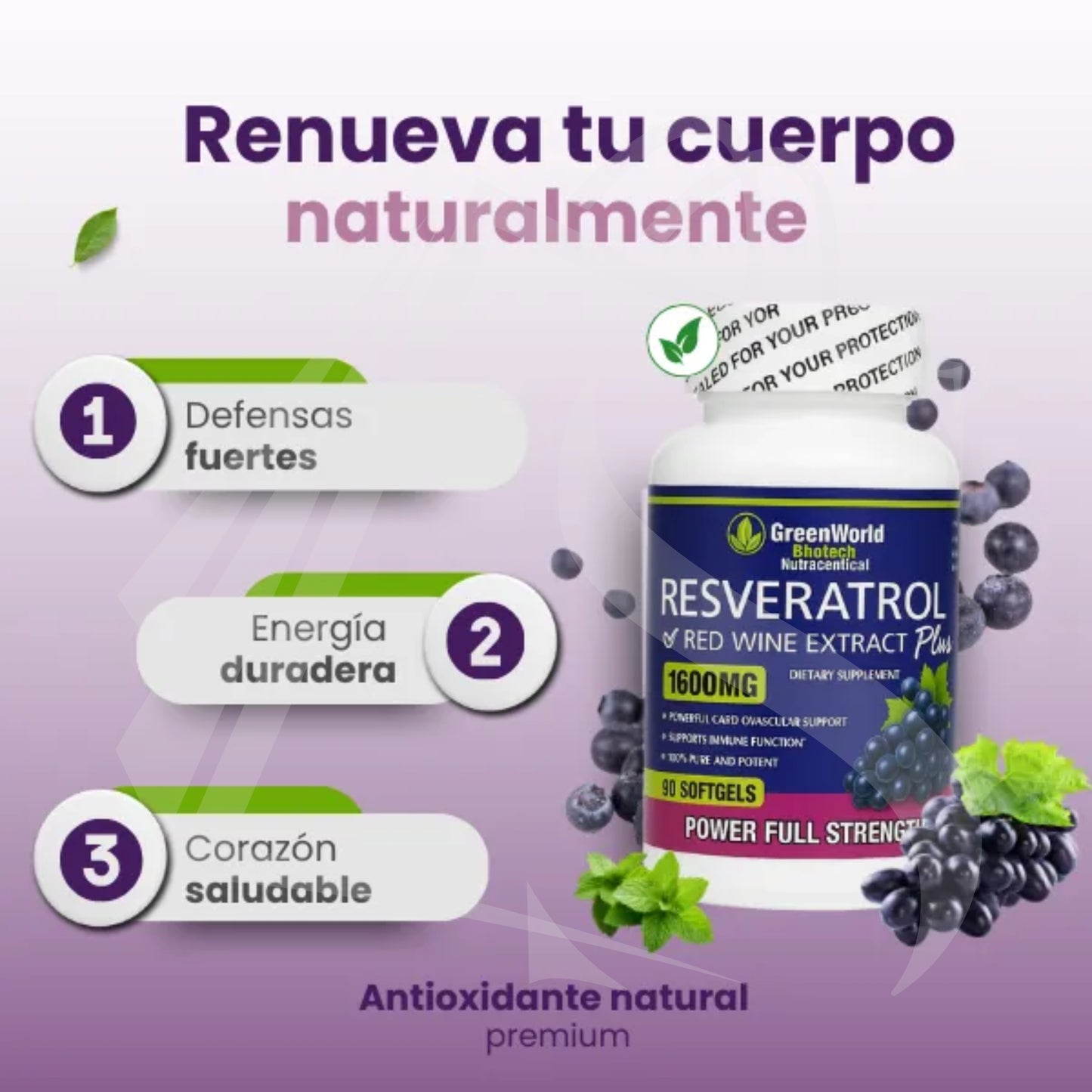 Resveratrol™:  Cápsulas Longevita